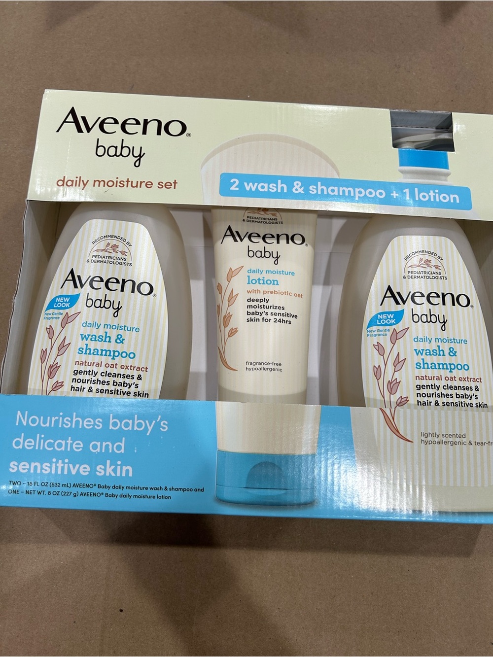 Aveeno Baby Daily body wash + lotion Moisture Set - value set